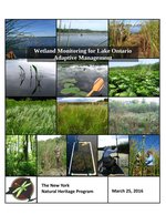 Wetland Monitoring for Lake Ontario Adaptive Management report cover.